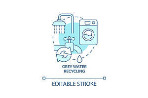 Grey Water Recycling Svg Icon