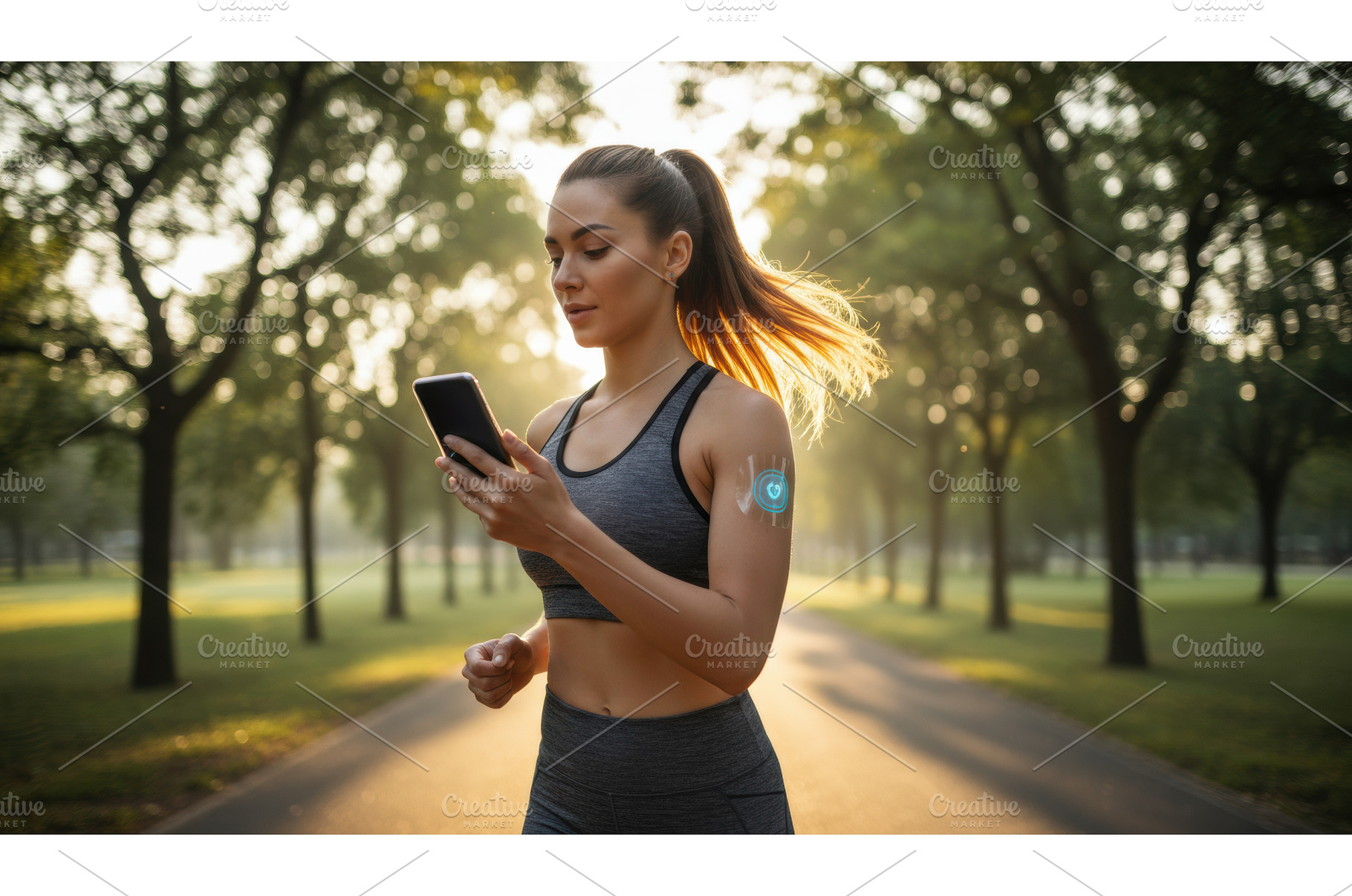 Athletic woman jogging in a park, a Sports & Recreation Photo by Igor Tichonow