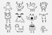 Cute Doodle Monsters, a Seasonal Illustration by Anna Studio (Thumbnail 11 of 11)