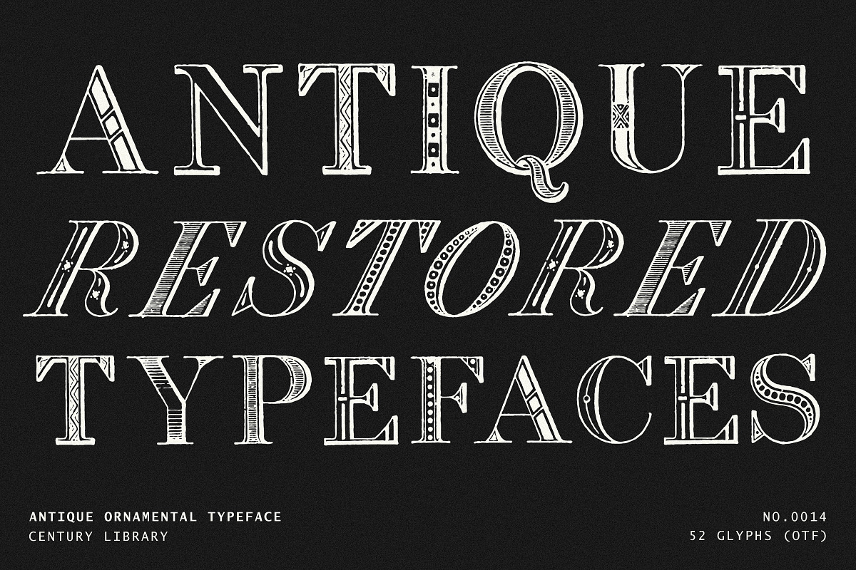 Decorative Vintage Serif Font - No14, a Serif Font by Century Library (Photo 1 of 5)