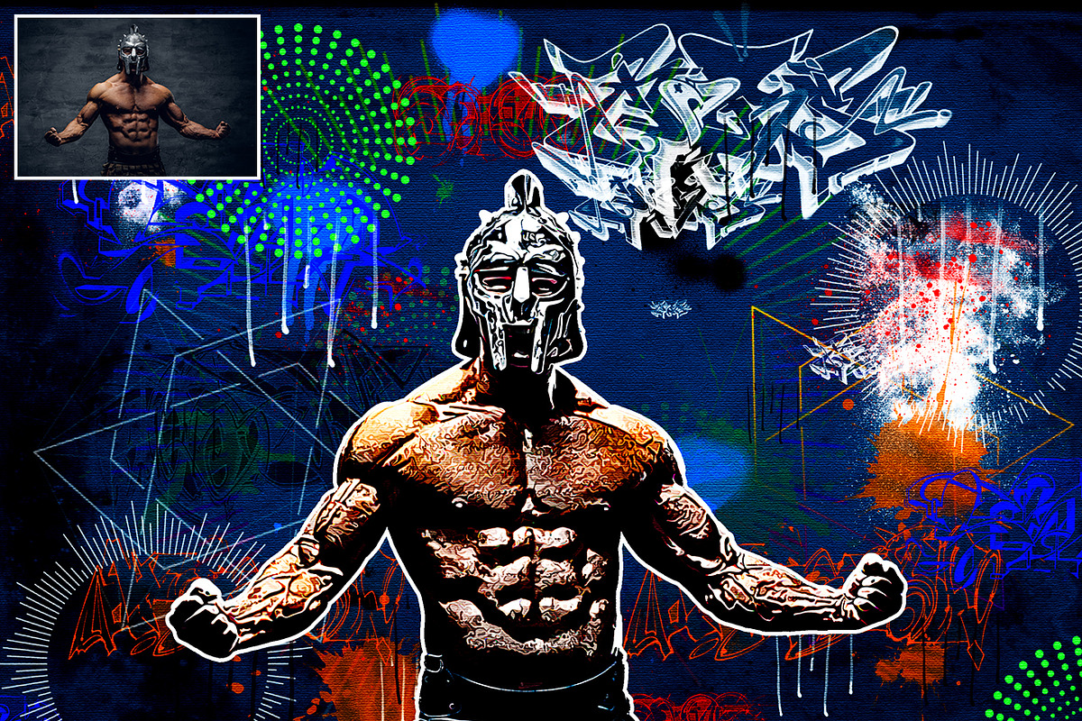 Vector Pop Art Photoshop Action, an Action Add-On by Studio Retouch (Photo 2 of 15)