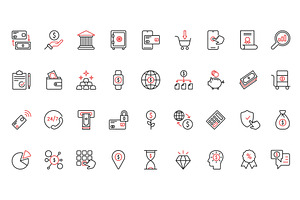 Finance & accounting icons, a Finance Illustration by Lemberg Vector