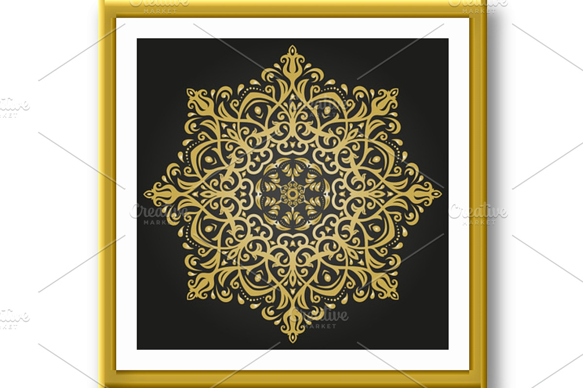 Oriental Abstract Vector Pattern, a Decorative Illustration by FineArtStudio (Photo 2 of 3)