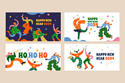 Groovy Bizarre Xmas Characters, a Seasonal Illustration by Marish (Thumbnail 4 of 8)