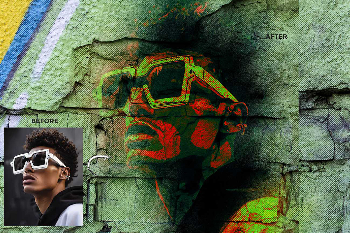 CutSpray – Stencil & Halftone Art FX, an Action Add-On by Studio Retouch (Photo 5 of 11)