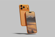 iPhone 17 Pro Max Mockup - 10 Scenes, an iPhone Mockup by Graphiculon (Thumbnail 2 of 11)