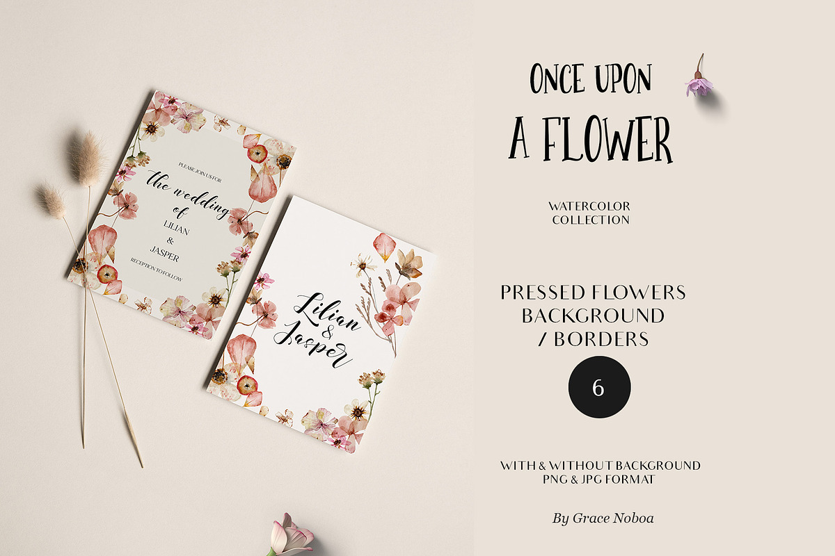 Meadow watercolor dried wildflowers, a Decorative Illustration by Grace Noboa Illustrations (Photo 6 of 13)