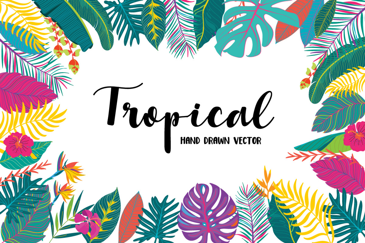 Fancy Tropical flower and leaf, a Decorative Illustration by MooBeer (Photo 5 of 10)