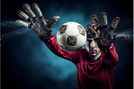 Goalkeepers hands catch ball game, a Sports & Recreation Photo by Ylivdesign
