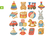 Watercolor Kids Toy Collection Set, an Object Graphic by RT Studio (Thumbnail 1 of 4)