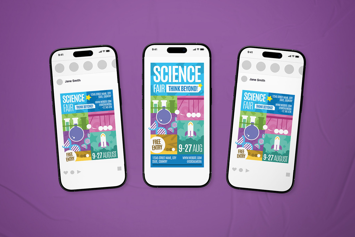 Science Fair Event Flyer Set, a Flyer Template by The Good Store (Photo 2 of 2)