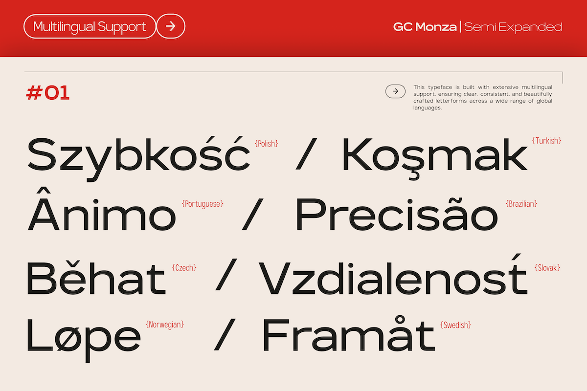 GC Monza - Complex Modern Sans, a Sans Serif Font by Glyphonic (Photo 12 of 31)