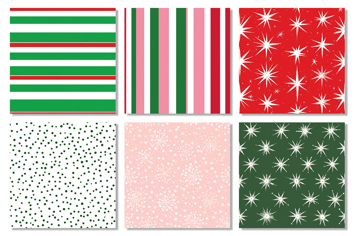 Christmas Seamless Paper Patterns, a Pattern Graphic by Dream Creation (Photo 3 of 6)