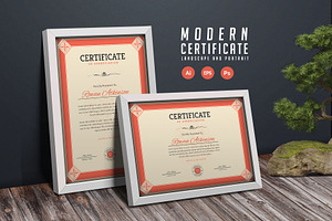 105. Trendy Certificate Template