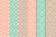 Mint & Peach Wreath Vectors & Papers, an Illustration by Amanda Ilkov (Thumbnail 5 of 5)