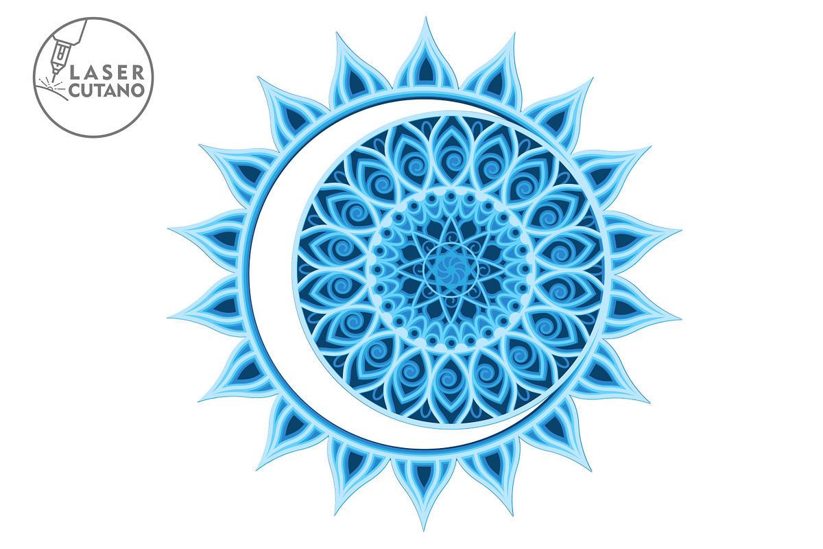 SOLAR ECLIPSE Multilayer Wall Art, a Templates & Theme by LaserCutano (Photo 4 of 6)