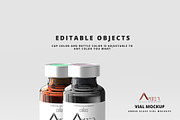 Amber Glass Vial Mockup, a Packaging Mockup by pmvch (Thumbnail 7 of 11)