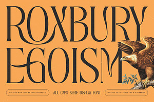 Roxbury Egoism All Caps Serif Font