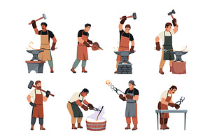 Blacksmith characters. Metal and, an Illustration by YummyBuum
