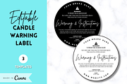 Candle Warning Label Template, a Templates & Theme by Templatables (Thumbnail 1 of 8)