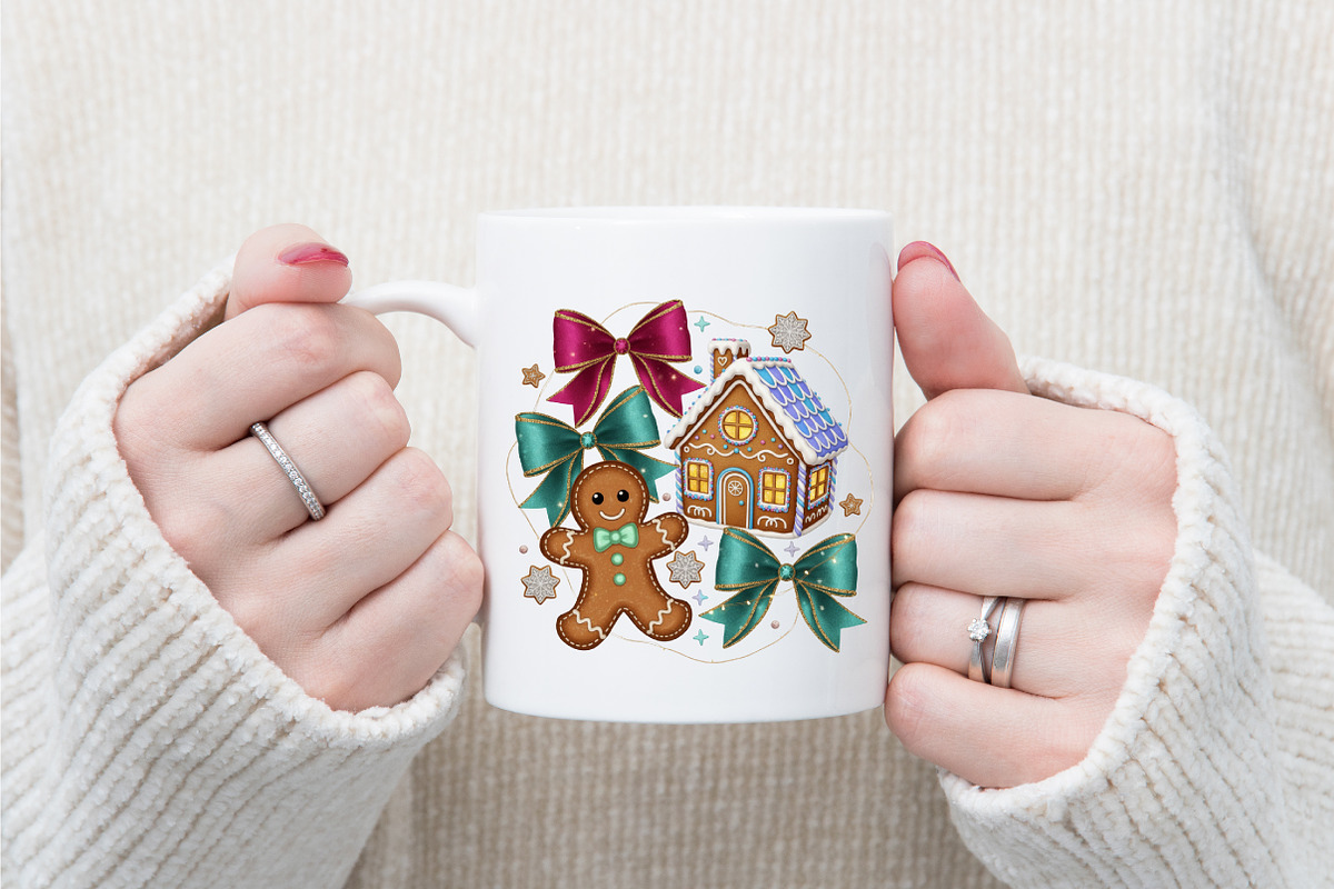 Brushstroke Gingerbread Christmas, an Illustration by designcity5 (Photo 8 of 8)
