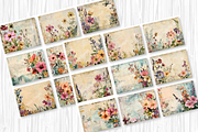 Vintage Floral Junk Journal Page Set, a Texture Graphic by Genius Graph (Thumbnail 3 of 3)