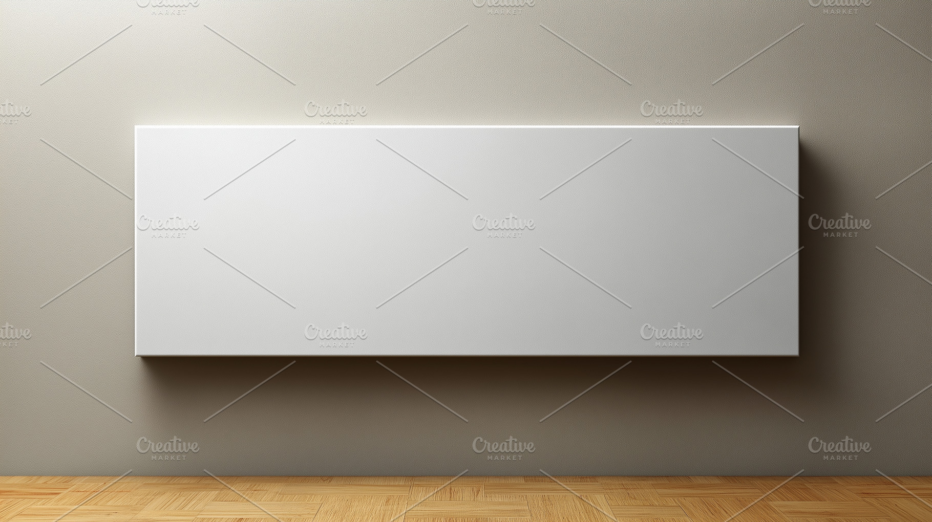 Wide blank canvas mockup hanging, an Arts & Entertainment Photo by MistyDay