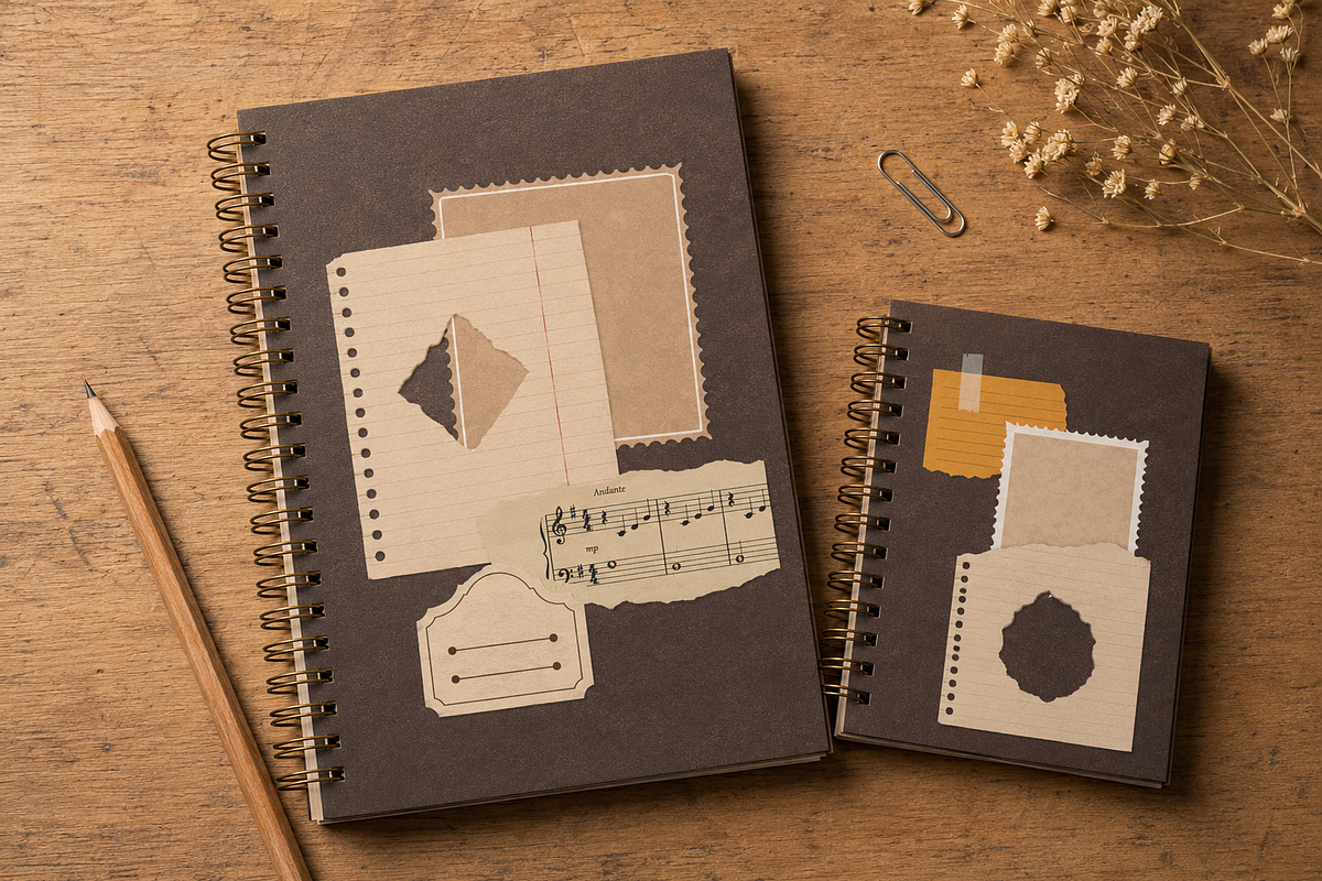 Vintage Notebook Pages, a Decorative Illustration by Anna Studio (Photo 2 of 12)