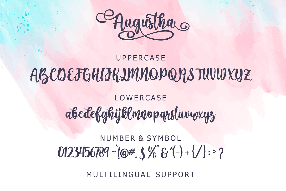 Augustha - Lovely Script preview 5