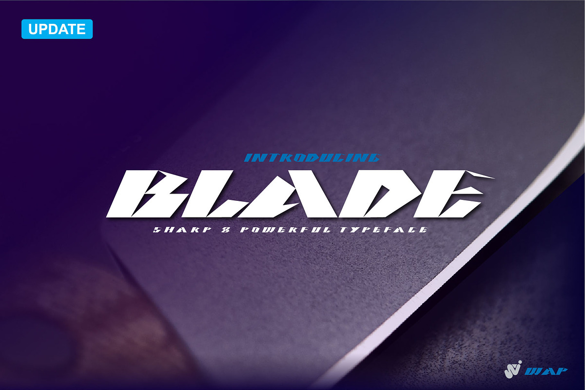 BLADE sharp font, a Script Font by WAP (Photo 1 of 5)