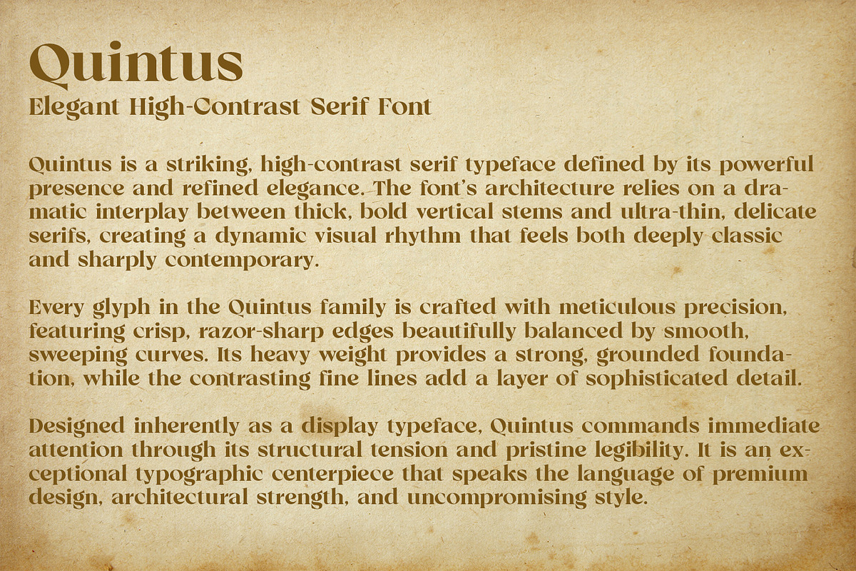 Quintus High Contrast Serif Font, a Serif Font by OWPictures (Photo 9 of 10)