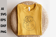 Space Cat, Astronaut Cat Outline, an Animal Illustration by ARTify Illustrations (Thumbnail 7 of 7)
