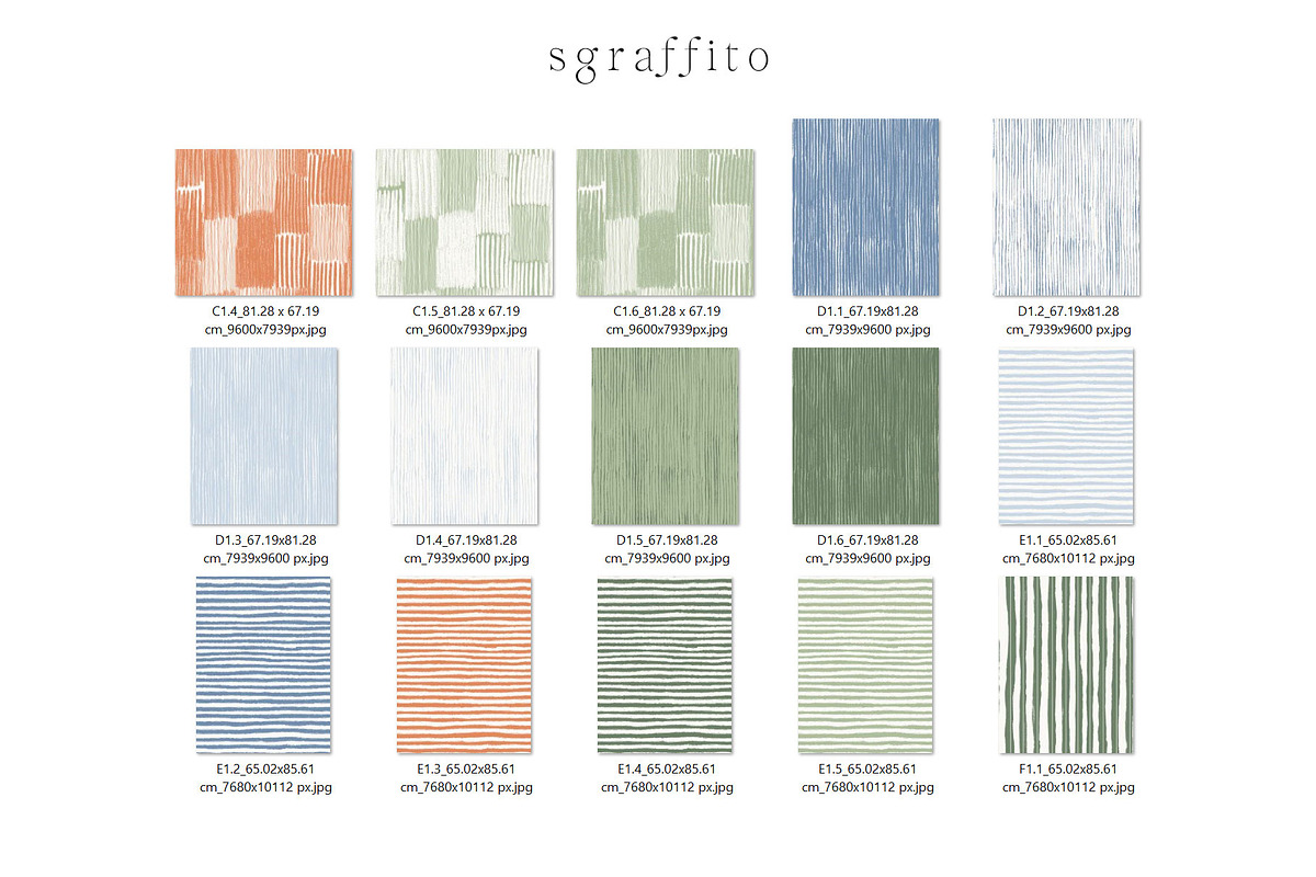 Sgraffito Organic Stripe Collection, a Pattern Graphic by TSTUDIO (Photo 3 of 9)