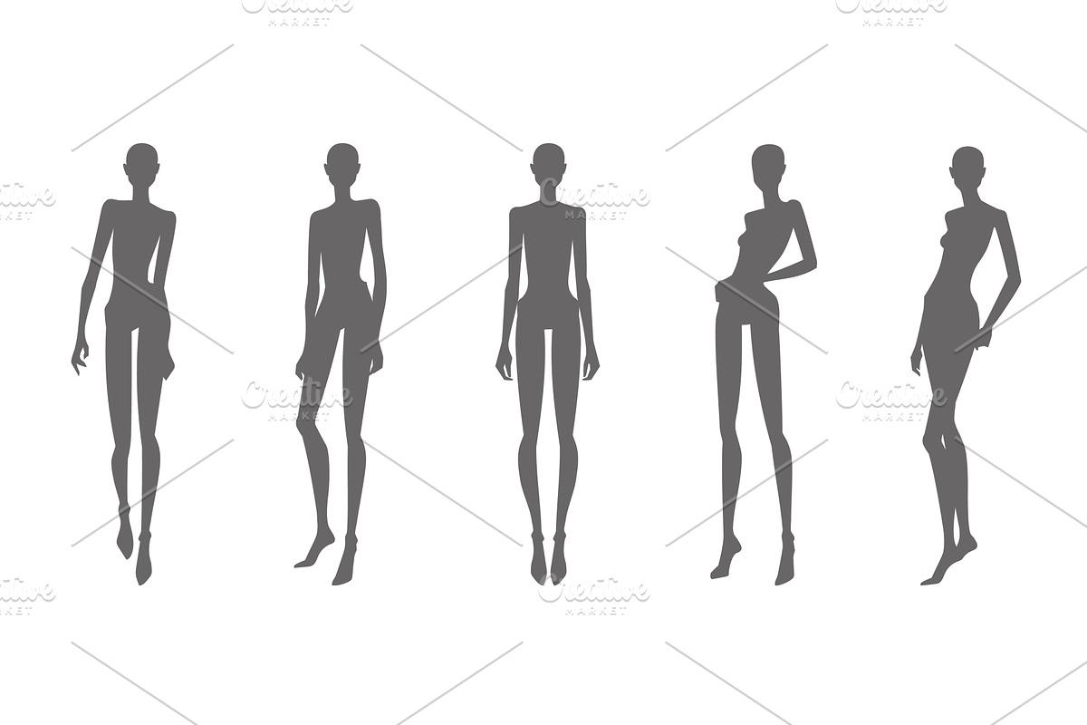 Female fashion silhouette figure, a Person Illustration by Alltruecolours