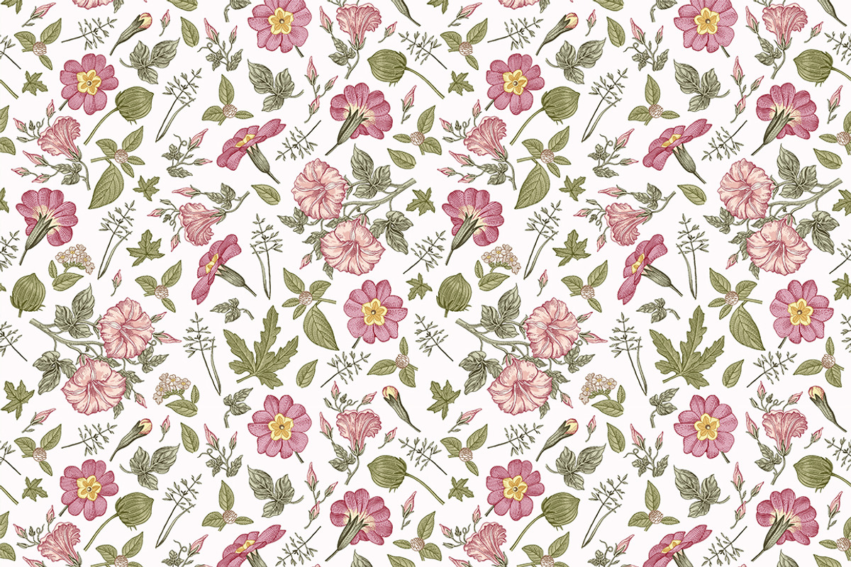 4 Seamless Flowers Primrose Petunia, a Pattern Graphic by Vintage (Photo 6 of 15)