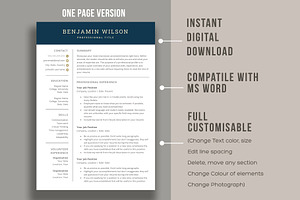 Resume Template CV Template Word