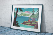 Summer mountain lake landscape, a Wallpaper Graphic by VectorVision (Thumbnail 7 of 11)
