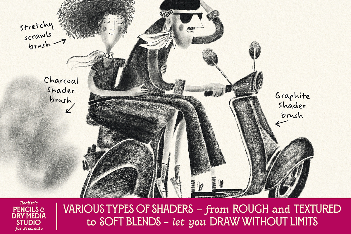 VVDS Realistic Pencils & Dry Media, a Brush Add-On by Vintage Voyage Supply (Photo 4 of 10)