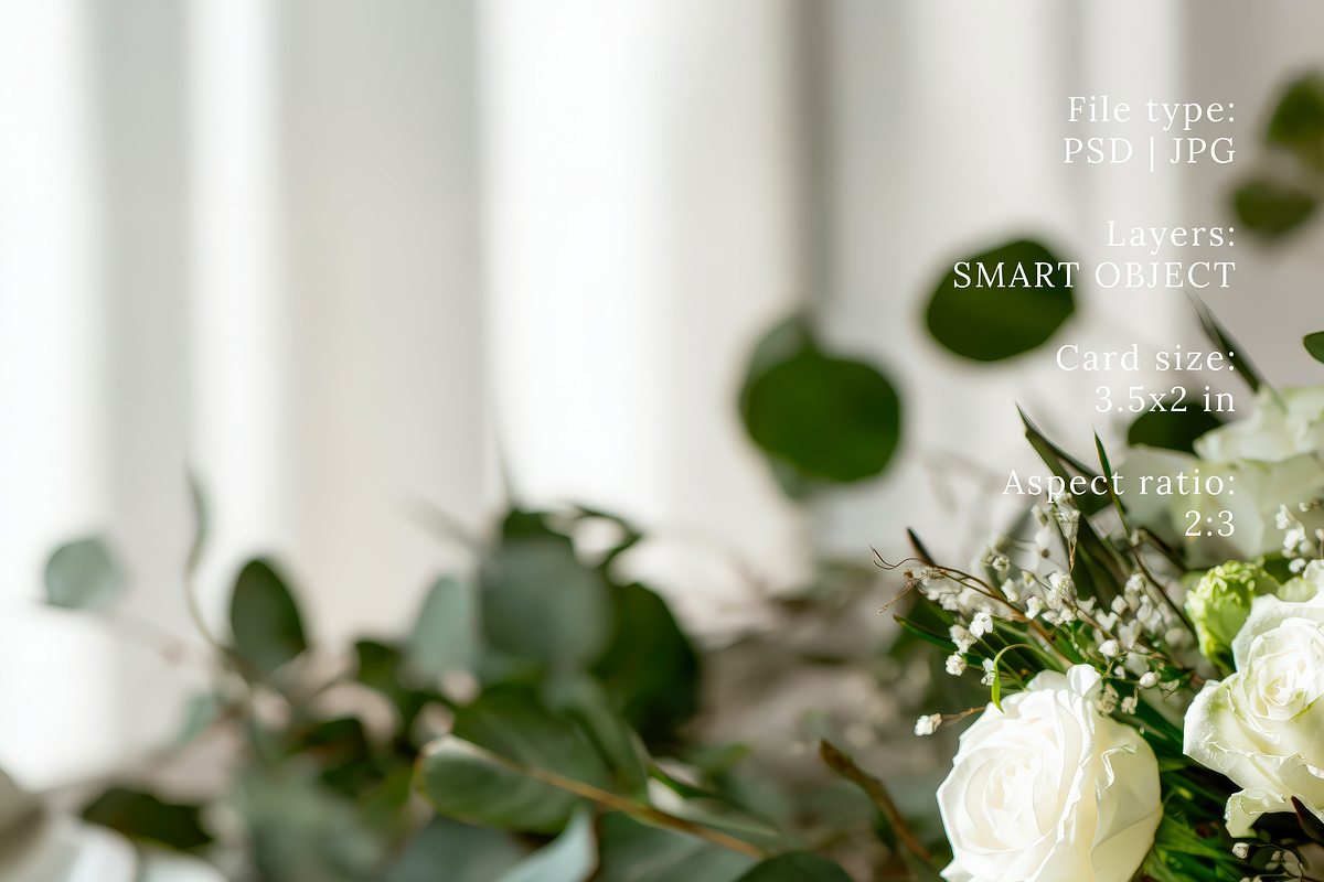 3.5x2 Wedding Place Card Mockup, a Mockup by Serenefeeling (Photo 3 of 6)