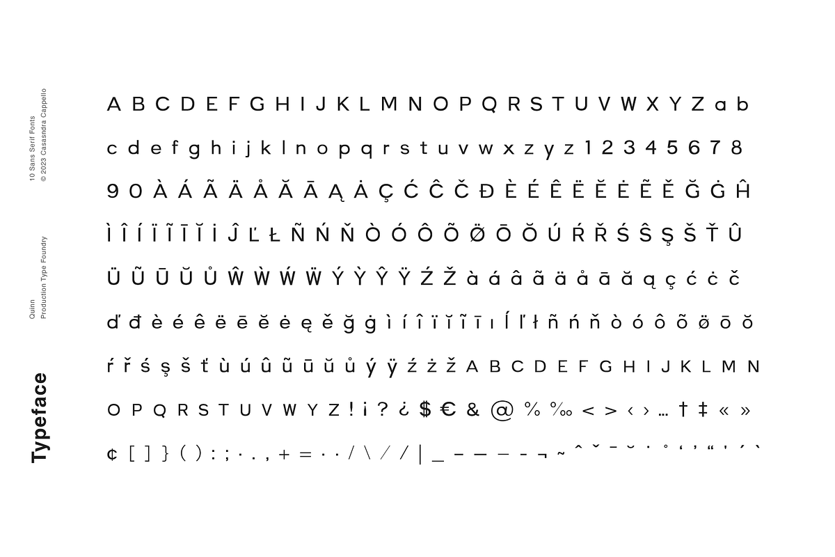 Quinn - A minimal sans serif, a Sans Serif Font by Cassandra Cappello (Photo 6 of 6)
