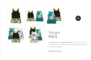 Little Girl Tank Dress Mock-ups Set