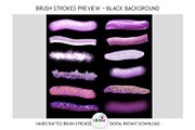 Glitter Lavender Brush Strokes PNGs, a Decorative Illustration by EdeniaArtStudio (Thumbnail 4 of 7)