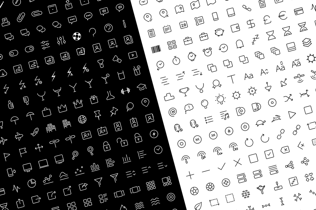 Clear Icons - Thin (500 Icons), an Outline Icon by Radesign (Photo 3 of 3)