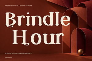 Brindle Hour — Warm Retro Serif