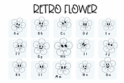 Retro Flower | Symbols Fonts, a Symbol Font by Sirinart (Thumbnail 4 of 12)