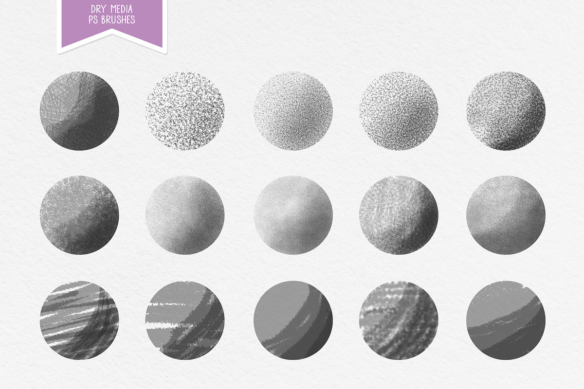 Dry media. Brushes for PS, a Brush Add-On by Leo Studio Design Lab (Photo 9 of 10)