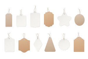 Price Tags. Gift Label, Cardboard