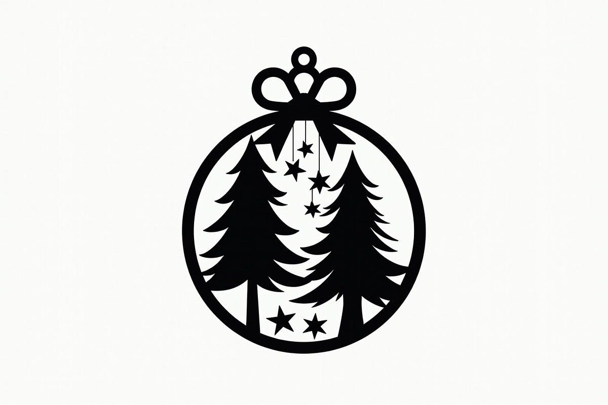 Christmas Ornament Laser Cut Design, a Graphic by balal (Photo 2 of 16)