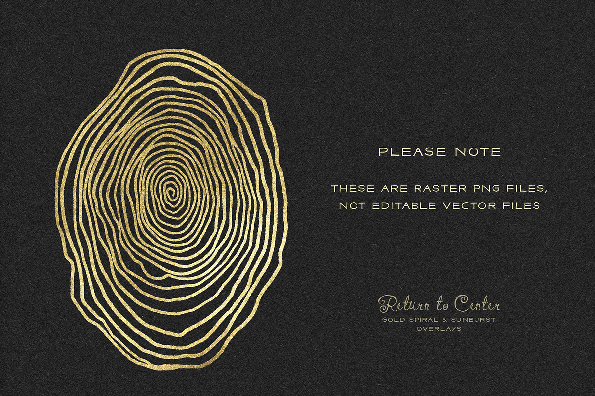 Gold Spiral & Sunburst Overlays, an Object Graphic by alonahaidash (Photo 12 of 13)