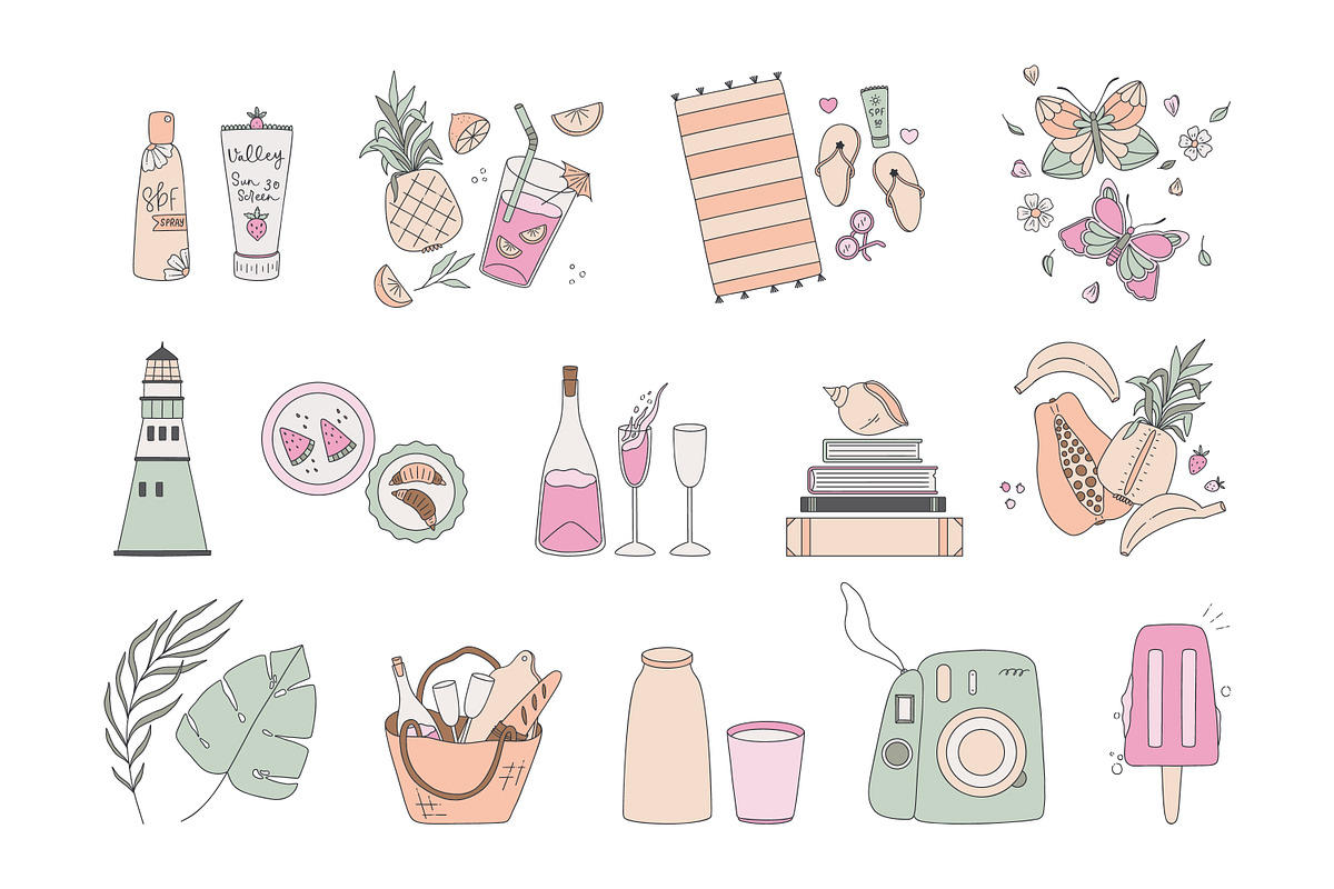 Vacay all the way! AI, JPEG, PNG., an Illustration by Sentimental postman (Photo 11 of 16)